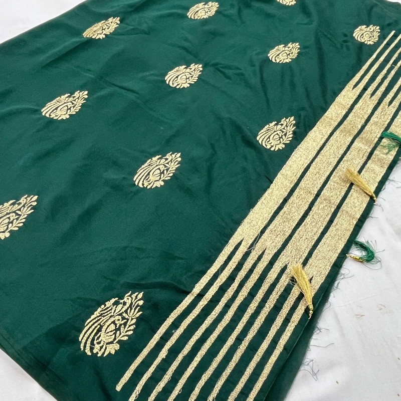 Row Silk Georgette Jari Work